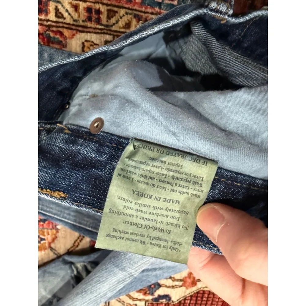 Studio 153 Original Denim Distressed Skinny Jeans Mens Medium Recycled